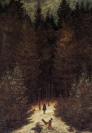 Caspar David Friedrich The Chasseur in the Forest